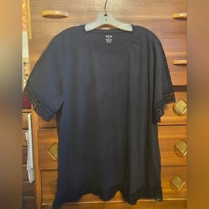 Casual But Dressy Black Top 2XL